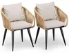 di volio Gartenstühle NEMI - Polyrattan 2er Set, Rattan Produktbild-Vorschau 1