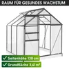 BRAST Gewächshaus Aluminium mit Fundament | 190x190x195cm | Produktbild-Vorschau 9