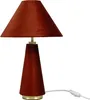 Relaxdays Tischlampe, Samtschirm & Metallfuß, E14, HD: 47 x Produktbild-Vorschau 1