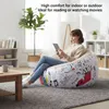 Puf BeanBag wzór Doodle XL 120 x 70 cm biały, pokryty PVC, Podgląd zdjęcia produktu 3