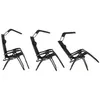Three black reclining chairs with canopies are displayed against a white background. Anteprima dell’immagine prodotto