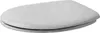 A white toilet seat is shown from a slightly elevated side angle against a white background. Produktbild-Vorschau