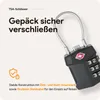 TSA Zahlenschloss mit Stahlkabel für Gepäck und Koffer – Produktbild-Vorschau 5