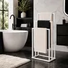 ModernHome AIE-43 - Porta asciugamani, 3 bracci, bianco Anteprima dell’immagine prodotto 4