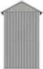 vidaXL Gartenhaus Hellgrau 192x152,5x237 cm Verzinkter Produktbild-Vorschau 8