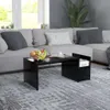 vidaXL Konferenčný stolík čierny 90x45x35 cm Drevo Materiál Náhľad obrázku produktu 2