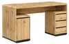 Schreibtisch mit Stauraum - MDF - Natur und Schwarz SERGUEI Produktbild-Vorschau 7