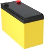 A yellow battery with a black top and red and black terminals. Podgląd zdjęcia produktu