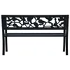Panchina da giardino 125 cm in acciaio nero Anteprima dell’immagine prodotto 3