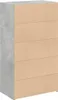The Living Store Highboard Betongrau 70x41x124 cm Produktbild-Vorschau 6