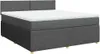 vidaXL Boxspringbed met matras, donkergrijs, 180x200 cm, Productafbeelding-voorbeeld 3