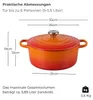 osoltus Bräter Schmortopf Gusseisen Topf 26cm 5,9 Liter Produktbild-Vorschau 3