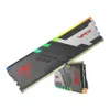 Two computer RAM modules with RGB lighting are displayed against a white background. Produktbild-Vorschau