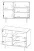 Komoda NUBIA NB-01 w Stylu LOFT 2 Szuflady 1 Drzwiczki Podgląd zdjęcia produktu 5