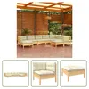 The Living Store 9-tlg. Garten-Lounge-Set mit Creme Kissen Produktbild-Vorschau 1