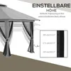 Outsunny Faltpavillon 4 x 4 m, Gartenpavillon mit 4 Produktbild-Vorschau 6