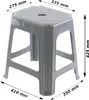 Tritthocker Tragbarer Campinghocker H 42,5 cm LxB 33,5 x41 Produktbild-Vorschau 2