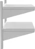 vidaXL Wandregal mit 2 Böden 75x40x60 cm Silbern Edelstahl Produktbild-Vorschau 6