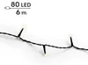Lichterkette Basic mit LEDs 600cm Twinkle Schwarz Warmweiß Voir les images du produit