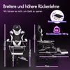 Diagram of a gaming chair with dimensions and specifications. Podgląd zdjęcia produktu