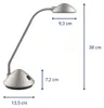 MAUL Tischleuchte MAULarc LED 3.000 K Standfuß silber Produktbild-Vorschau 3