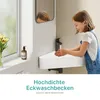 EMKE Eckwaschbecken Wandmontage Keramik 560x340mm Weiß Produktbild-Vorschau 7