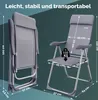 CASARIA 4er Set Aluminium Garten- & Campingstuhl, Produktbild-Vorschau 7