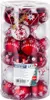 Palline di Natale infrangibili rosse e bianche 6 cm 30 Anteprima dell’immagine prodotto 6