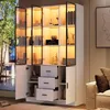 Mobiletto espositivo Merax con illuminazione a LED, vetrina Anteprima dell’immagine prodotto 9