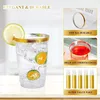 50 Stück Plastikbecher mit Goldrand 360ml - Elegante Party Produktbild-Vorschau 2