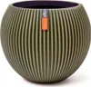 A green, spherical planter with vertical ribbed texture, shown against a white background. A small orange tag with the brand name 'capi EUROPE' is attached to the planter. Anteprima dell’immagine prodotto