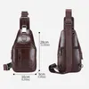 OKWISH Schultertaschen aus echtem Leder, Umhängetasche, Produktbild-Vorschau 2