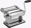 A chrome pasta machine with a black handle is shown against a white background. Podgląd zdjęcia produktu