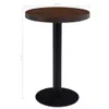 Tavolo da bistrot marrone scuro 60 cm MDF Anteprima dell’immagine prodotto 4