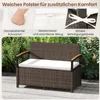 Banc de jardin 2 places COSTWAY en polyrotin avec espace de Voir les images du produit 8