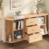 Merax Sideboard mit 3 Schubladen und Schiebetüren, Kommode Produktbild-Vorschau 2