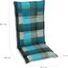 GO-DE Textil, Sessel-Auflage  mittel, Karo petrol grau, Produktbild-Vorschau 2