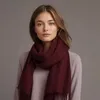 Oversize Damen Winterschal – 100% Viskose, Weinrot, 200cm x Produktbild-Vorschau 2