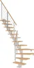 Pertura Mittelholmtreppe Malva Buche Leimholz Weiß 1/4 Produktbild-Vorschau 1