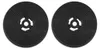 Two black circular filters are shown side-by-side against a white background. Produktbild-Vorschau
