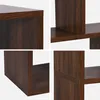 sweeek - Asymmetrisches Bücherregal im Holzlook 5 Ebenen 10 Produktbild-Vorschau 3