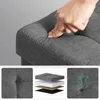 Pufa ciemnoszara 38x38x40 ze schowkiem i nogami drewnianymi Podgląd zdjęcia produktu 6