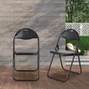 H.J WeDoo Lot de 12 chaises pliantes noires Cadre Voir les images du produit 8