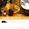UISEBRT Tube lumineux LED 20m 200 LED blanc chaud avec Voir les images du produit 2