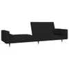 Schlafsofa 2-Sitzer mit 2 Kissen Schwarz Samt 375752 Produktbild-Vorschau 5