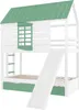 Sweiko 90X200 Haus-Etagenbett mit Rutsche und Ausziehbett, Produktbild-Vorschau 15