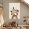 Wanddeko 80x120 cm - Kinder Bohemian - Bär - Boho, Produktbild-Vorschau 2