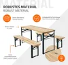 ML-Design Kindersitzgruppe 3tlg. klappbar, Natur/Grün, Produktbild-Vorschau 5