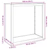 Regál na krbové drevo, čierny 100x40x100 cm, oceľ Náhľad obrázku produktu 10