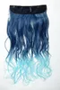 WIG ME UP 5 Clip-In Extension lockig Ombre Blau Produktbild-Vorschau 2